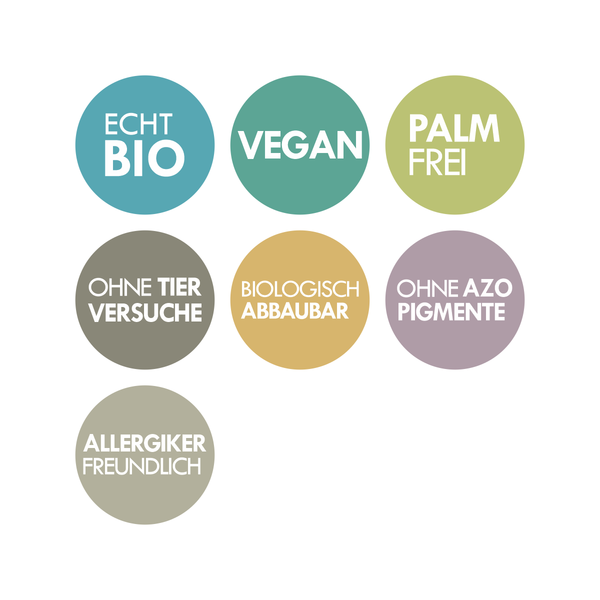 Set di 4 colori per dita vegani biologici «Aki»