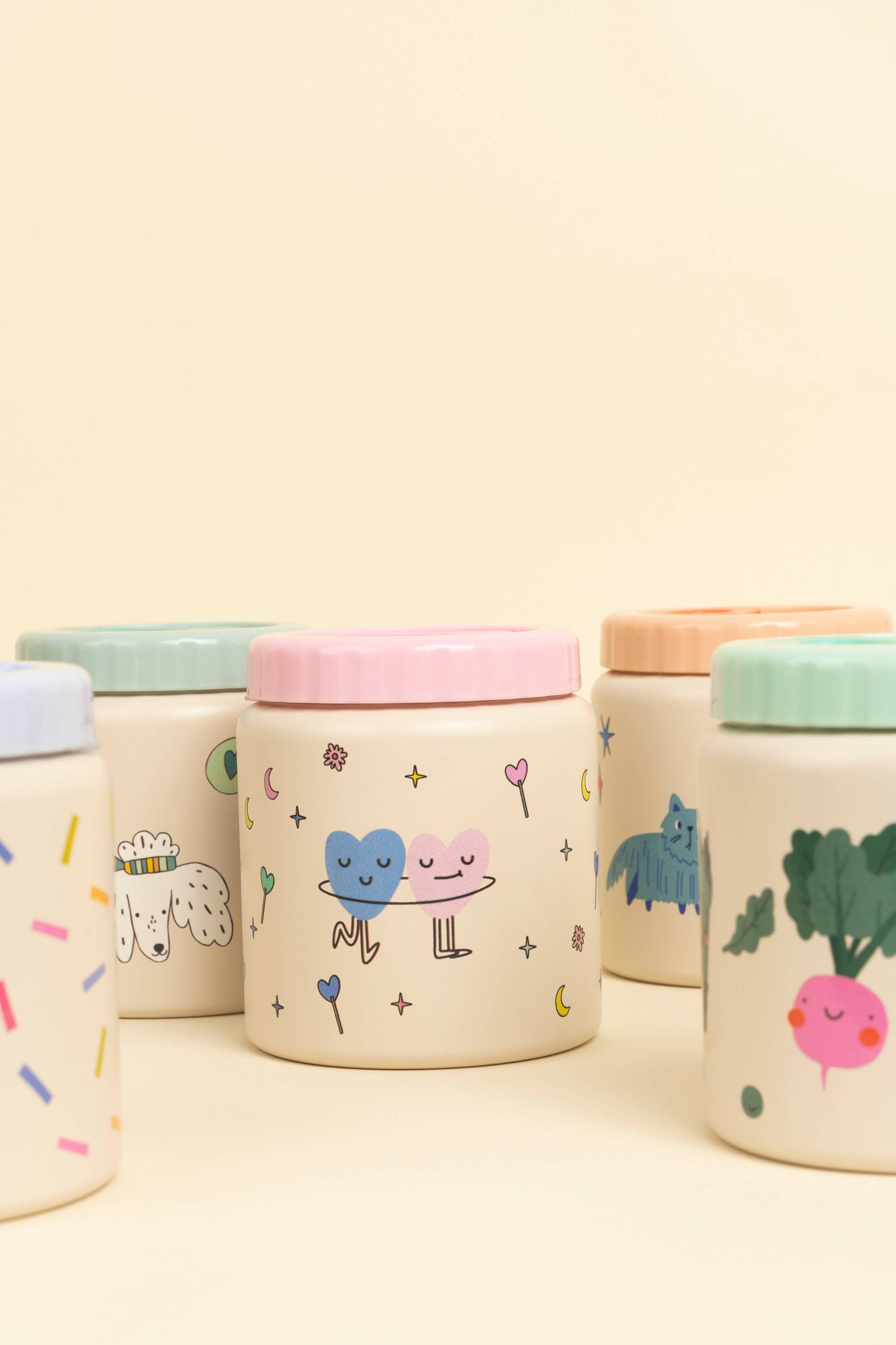 Barattolo termico per alimenti per bambini Dancing Hearts 500ml