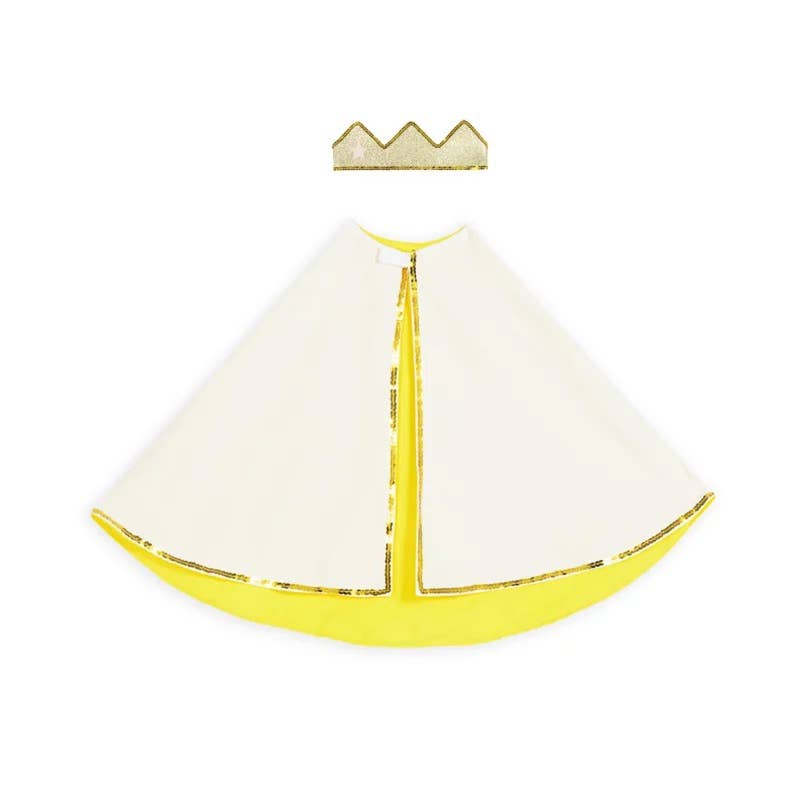 Set bebè corona e mantello - Oro