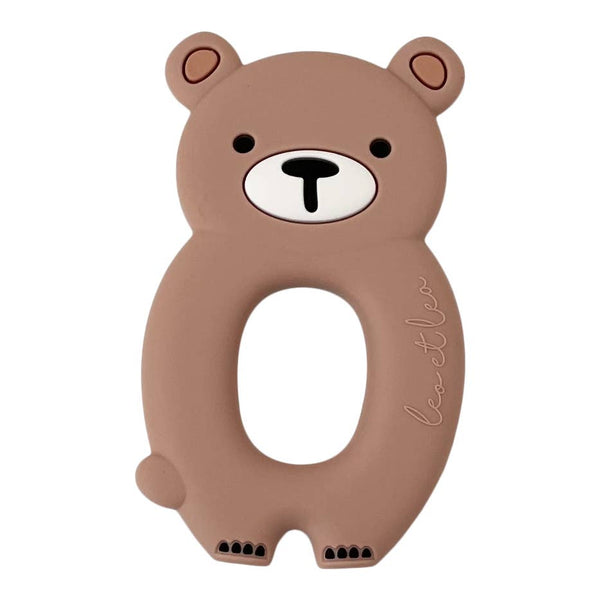 Big Bear Teether, regalo di Natale, in silicone: Beige