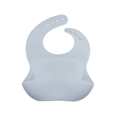 Bavaglino in silicone setoso con tasca 
: Glacier Blue