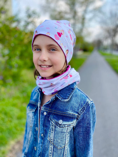 Set cappello e sciarpa da fatina - periodo di transizione reversibile