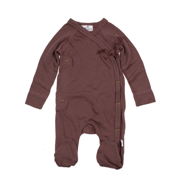 Tuta/body in lana - lana merino - Twilight mauve: 68