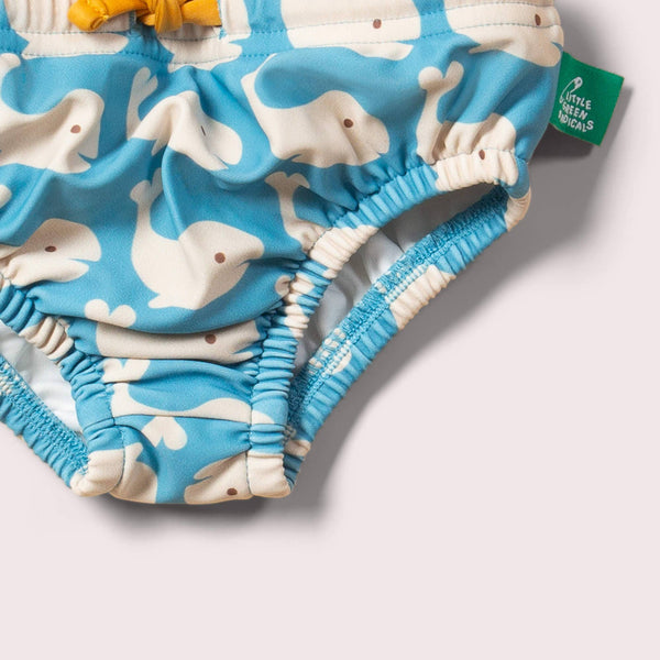 Pannolino da nuoto riutilizzabile Blue Whales: Balene Azzurre / 00-06