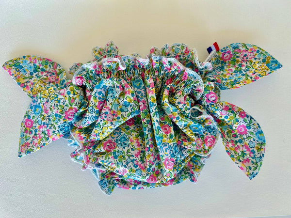 Costume da bagno Liberty rosa Emma e Georgina: Taglia 1 = 3 mesi/ 3 anni