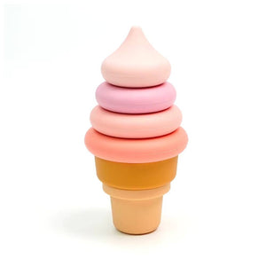 Giocattolo educativo Montessori - Gelato impilabile in silicone: Corallo