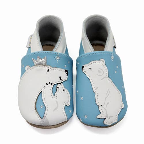 Ciabatte in pelle per bambini - Orso: 18-24 mesi