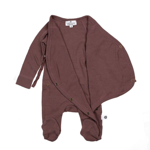 Tuta/body in lana - lana merino - Twilight mauve: 68