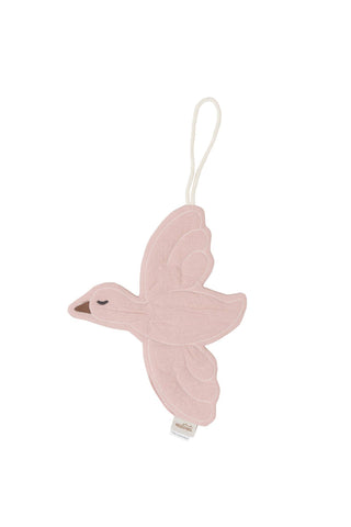 PORTA-CIUCCIO/DECORAZIONE UCCELLO ROSA ANTICO