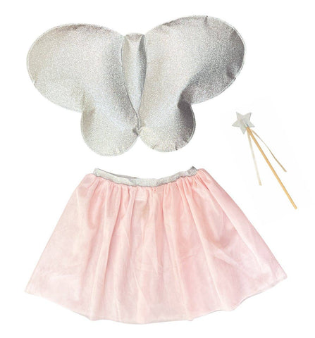 Kit costume da farfalla rosa e argento!