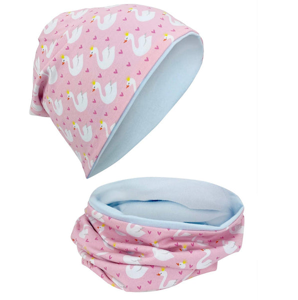 Set cappello e sciarpa cigno - cappello di transizione