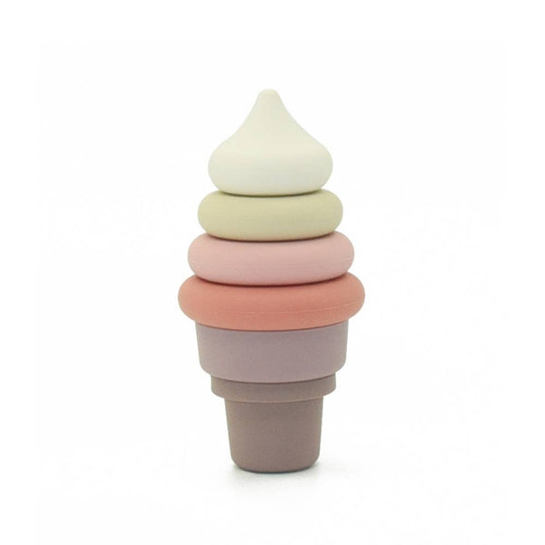 Giocattolo educativo Montessori - Gelato impilabile in silicone: Corallo