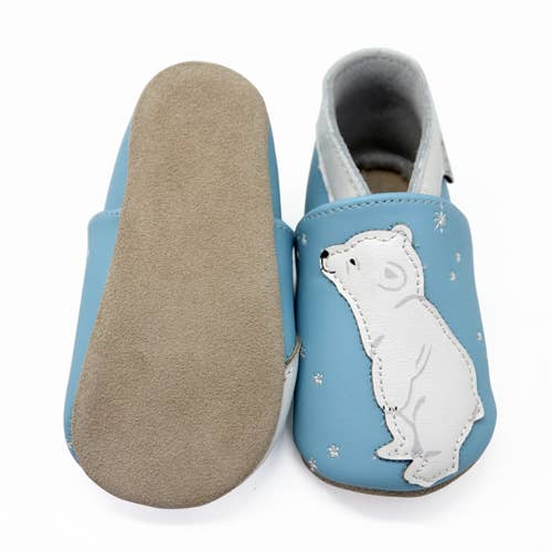 Ciabatte in pelle per bambini - Orso: 18-24 mesi