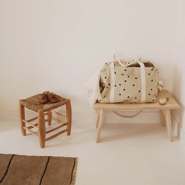 BORSA PER PANNOLINI - BORSA DA WEEKEND RAPHAEL SAND: SABBIA / CUORE / L22*W42*H28