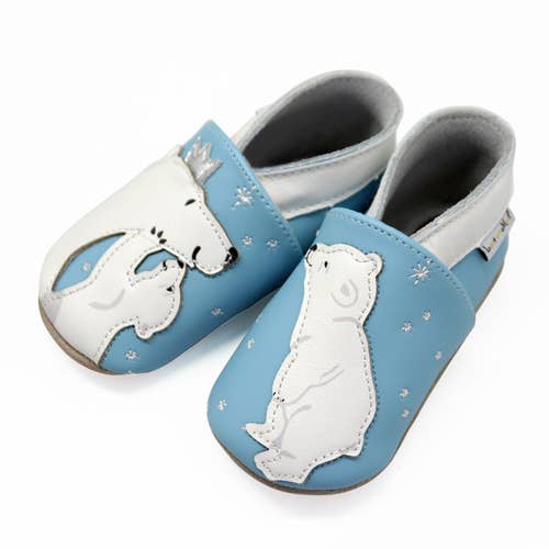 Ciabatte in pelle per bambini - Orso: 18-24 mesi