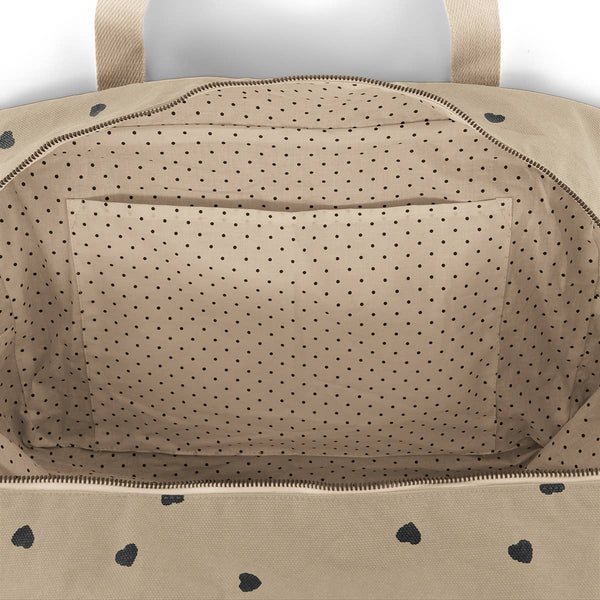 BORSA PER PANNOLINI - BORSA DA WEEKEND RAPHAEL SAND: SABBIA / CUORE / L22*W42*H28