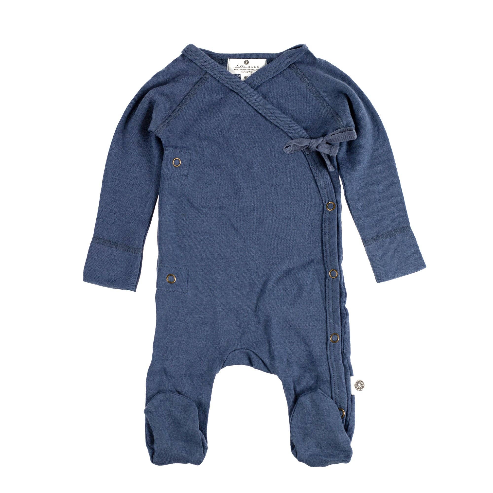 Tuta/body in lana — Merino Wool - Vintage Indigo: 62
