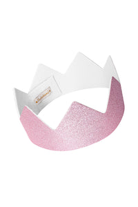 Ghirlanda rosa con paillettes regolabile con velcro