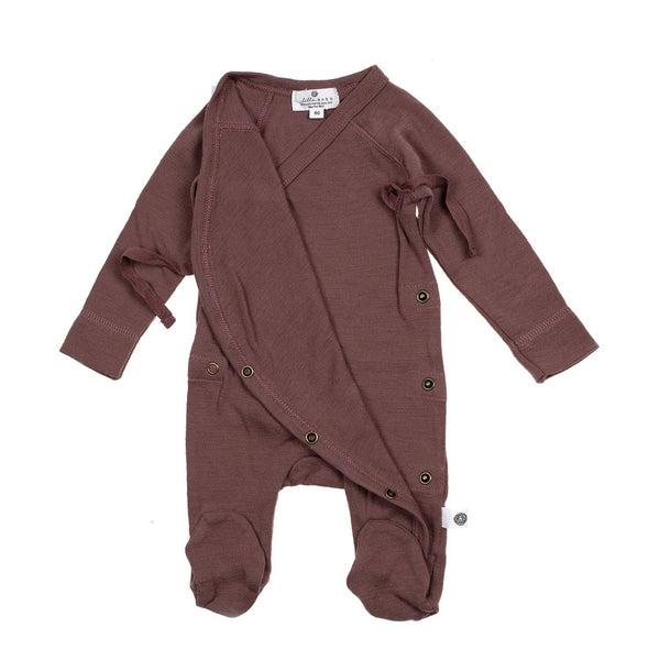 Tuta/body in lana - lana merino - Twilight mauve: 68
