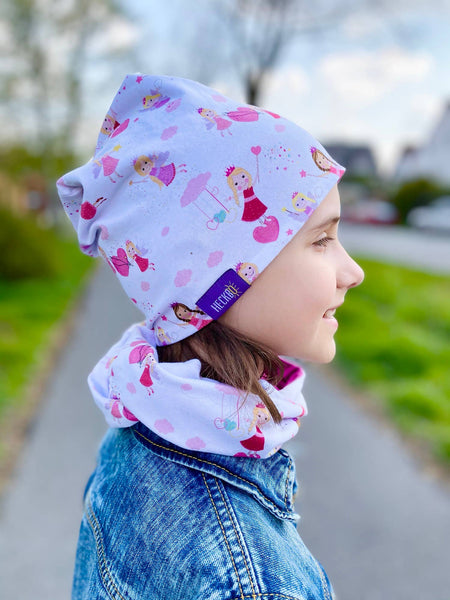 Set cappello e sciarpa da fatina - periodo di transizione reversibile