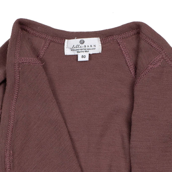 Tuta/body in lana - lana merino - Twilight mauve: 68