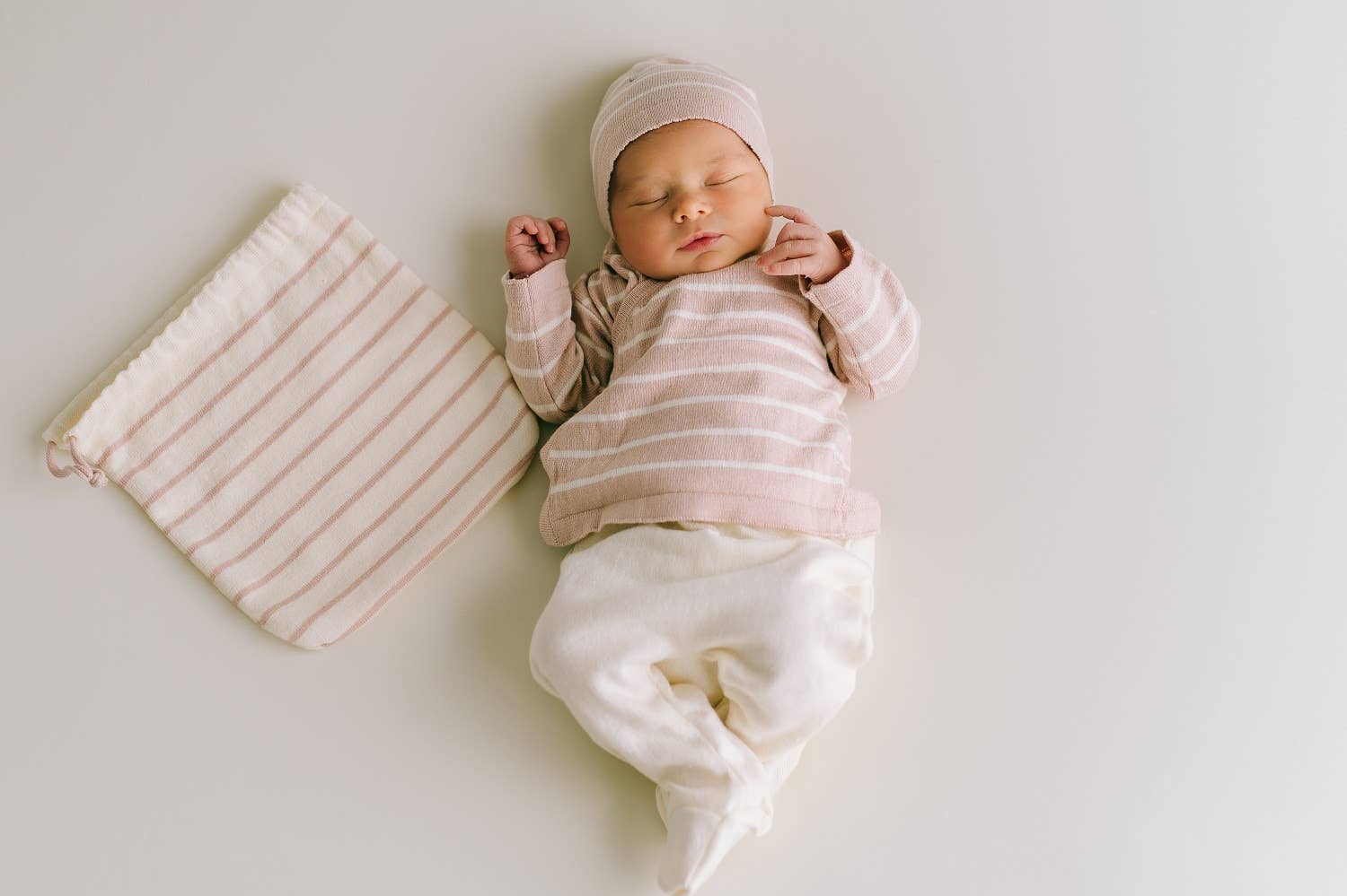 Newborn Pack a righe rosa: 0 -1 mese (56 cm)