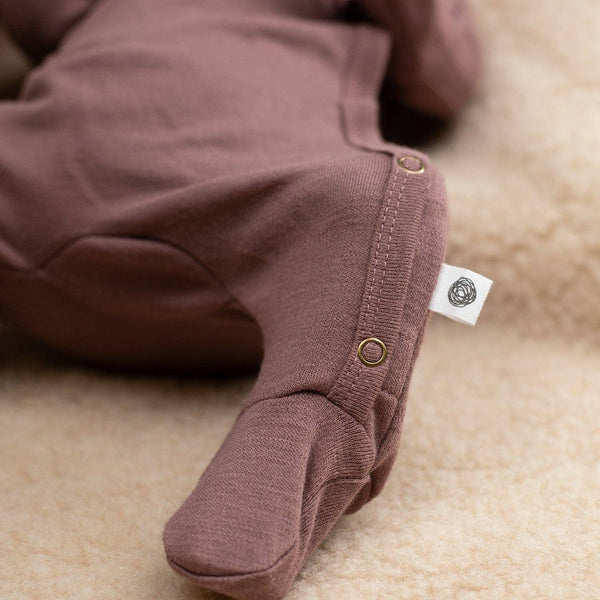 Tuta/body in lana - lana merino - Twilight mauve: 68