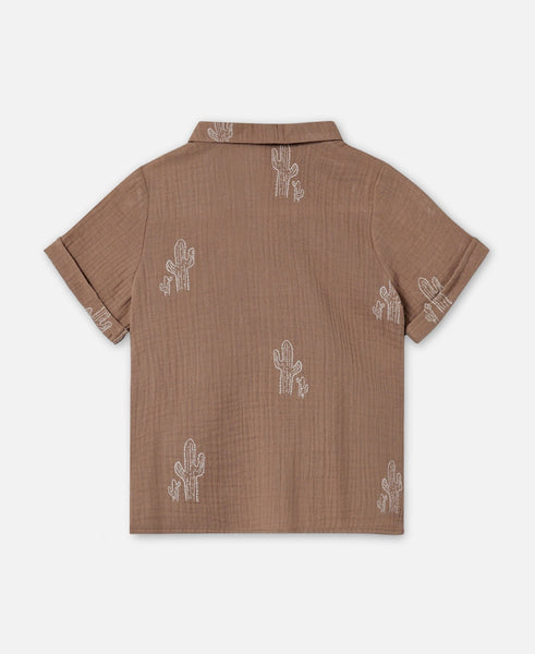 HELLO SS SHIRT - CORTECCIA DI PINO CACTUS AOP: 4Y/104
