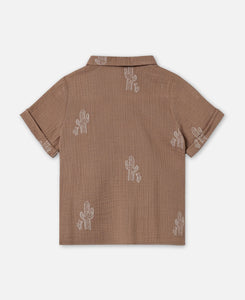 HELLO SS SHIRT - CORTECCIA DI PINO CACTUS AOP: 6Y/116