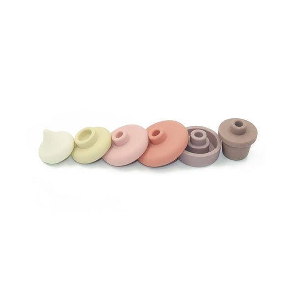 Giocattolo educativo Montessori - Gelato impilabile in silicone: Corallo