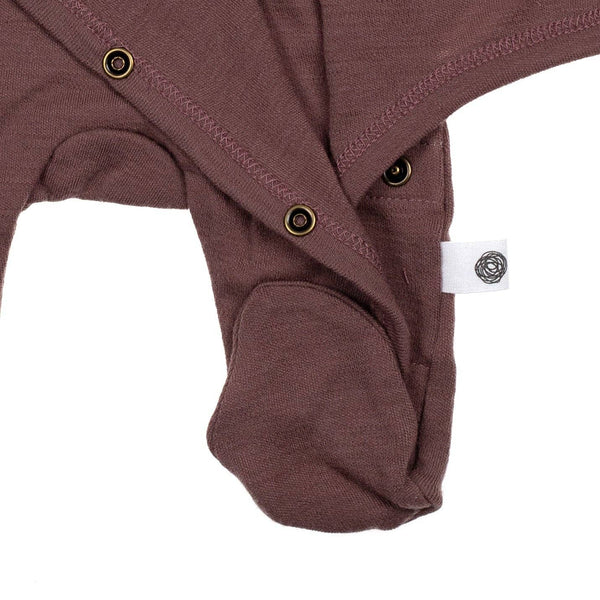 Tuta/body in lana - lana merino - Twilight mauve: 68