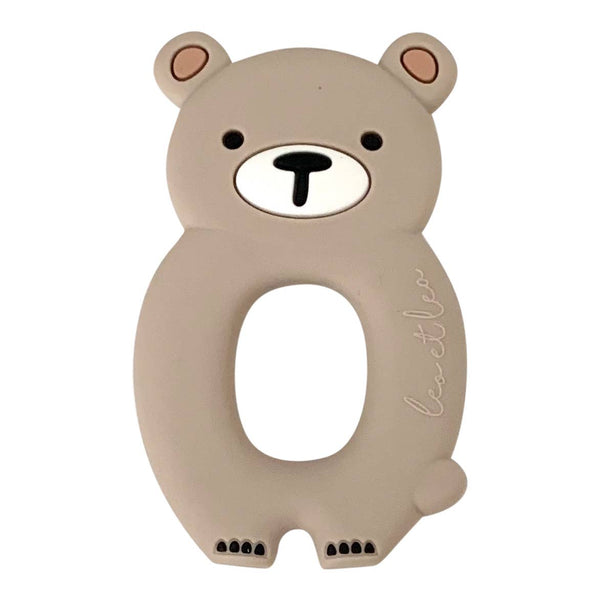 Big Bear Teether, regalo di Natale, in silicone: Beige